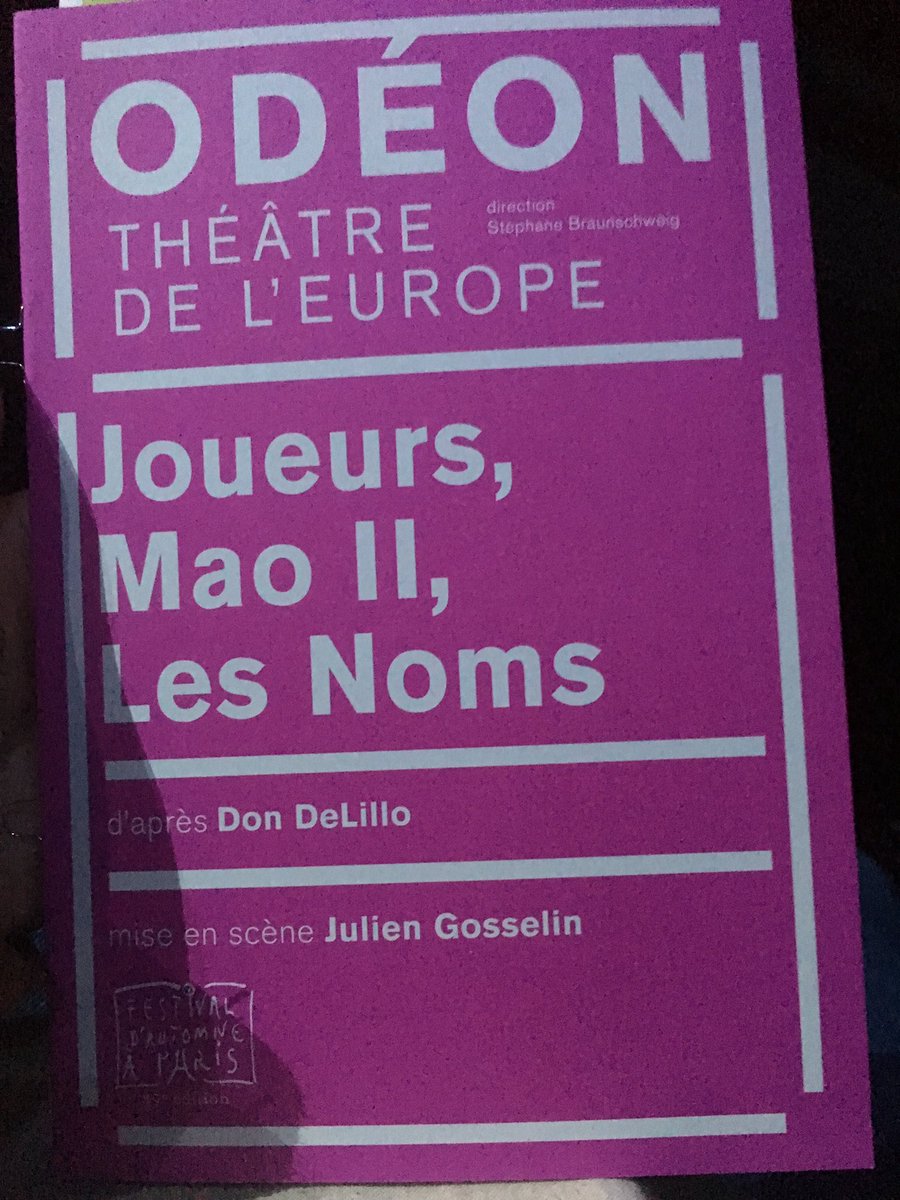 🥁 L’excitation est à son comble!! <a href="/TheatreOdeon/">Odéon-Théâtre de l'Europe</a> @Julien_Gosselin @FESTIVALAUTOMNE <a href="/DonDeLilloTweet/">Don DeLillo</a> #experiencetheatrale #marathonmaisenmieux