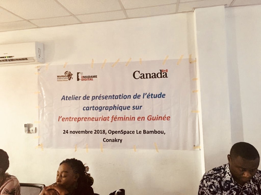 GYPC224's tweet photo. Le GYPC entame le dialogue de l’entrepreunariat féminin en Guinée. 
Présentation ce samedi 24 novembre 2018 de l’étude cartographique sur l’entrepreunariat  féminin en Guinée, réalisée par l’ONG WAFRICA. https://t.co/1QU8ALrlSt