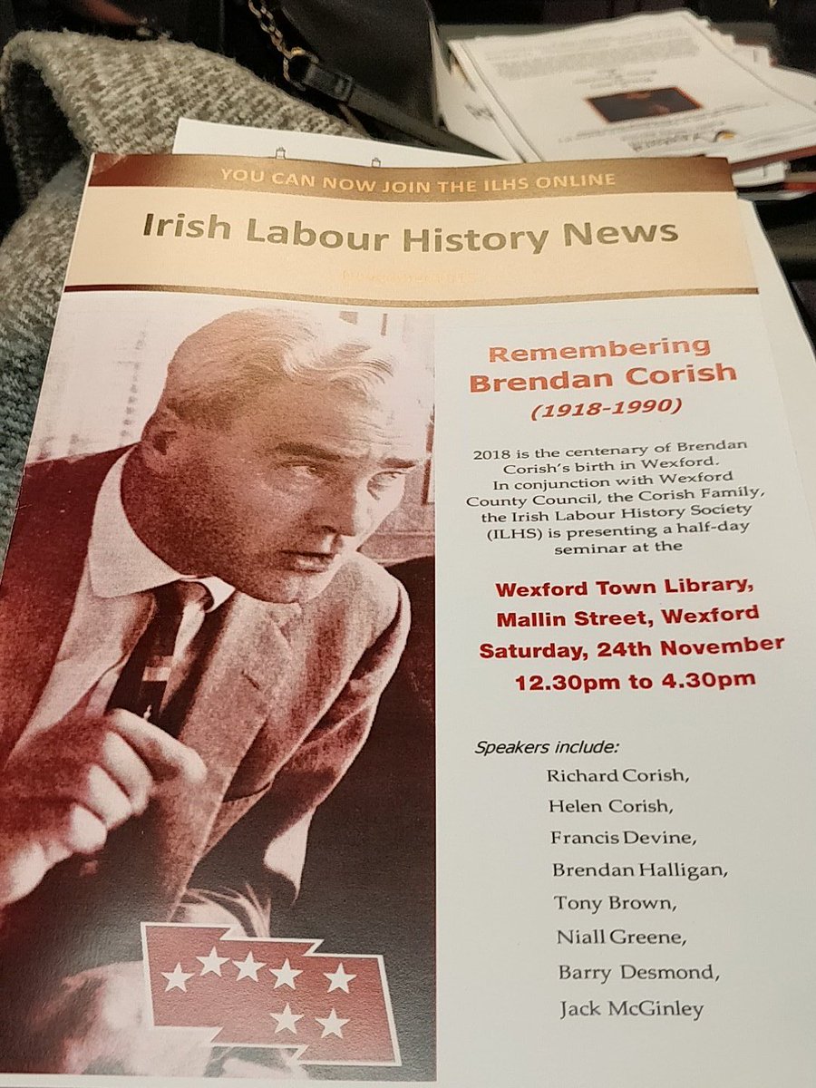 LabourWexford's tweet photo. Looking forward to a great event today with our extended @labour family - Remembering Wexfords own Brendan Corish #labour #corish #anewrepublic https://t.co/L2UBeOFJqE