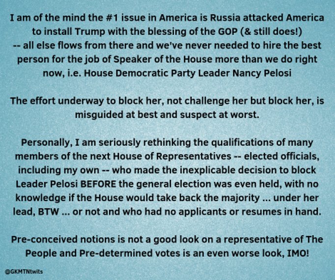 GKMTNtwits's tweet image. #ReflectRecalibrate @HouseDemocrats &amp;amp;, frankly, supporters of candidates who are so GOP as to join McConnell/Ryan in replacing American values &amp;amp; principles: Common Good/Compromise/1 Nation W/obstruction for purpose of self-gratification/as defined individually, of course.