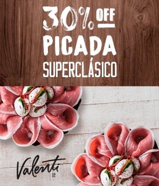 Promo SUPERCLÁSICO!!! 
Para alentar a tu equipo 
Llévate una Picada Prosciutto &amp; Caprese + 2 latas de Stella Artois con 30% de descuento encontrala en Rappi bnc.lt/scMl/APivNuGeUQ
