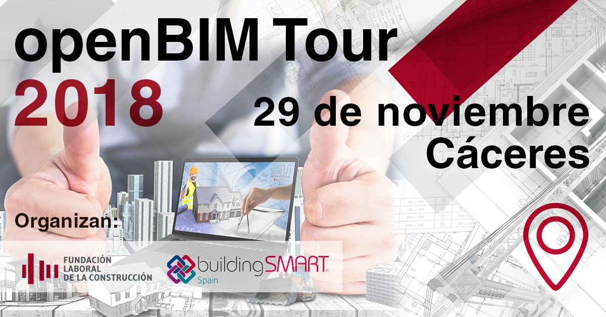 Os esperamos en la próxima cita del #openbimtour2018 el 29 de noviembre en #Cáceres.
Intervendrán los siguientes fabricantes: #GrupoArram #AEC-onSolucionesS.L #BentleySystemsIbérica #CYPEIngenieros #LeicaGeosystems
¡No te la pierdas!
fundacionlaboral.org/formulario/ope…