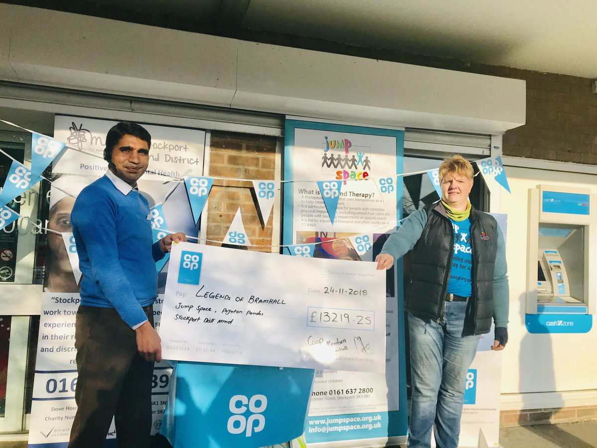 Celebration Day A big thank you to our members for helping us raise £13219 #coopway #CommunityEngagement #localcauses @jodidsbury @PoyntonPANDAS @JumpSpaceTweets @stockportmind