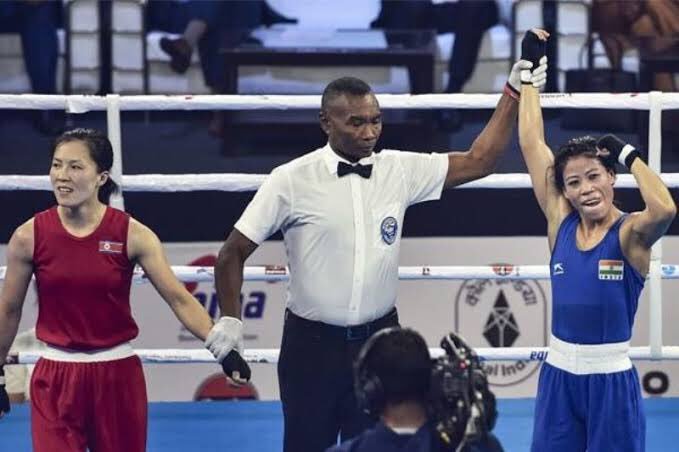 BSNLCorporate's tweet photo. It is a proud moment for the whole country, #BSNL’s brand ambassador Ms. M C Mary Kom @MangteC wins record-equalling sixth gold at World Boxing Championship. What a great win from a great athlete. https://t.co/h0uFffdEGW