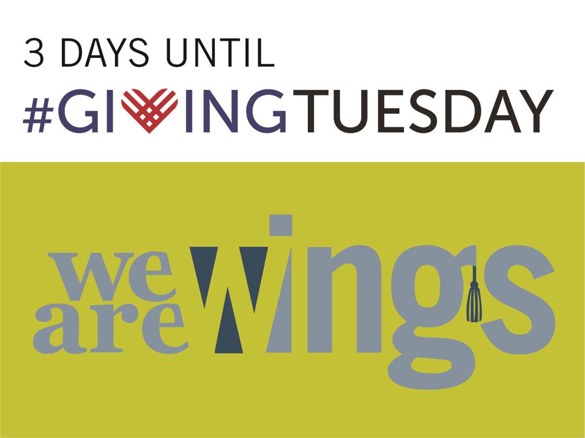 Three Days 'til #GivingTuesday! Can you feel the love in the air? #GivingTuesdayCLT #WEareWINGS <a href="/shareclt/">SHARE Charlotte</a>