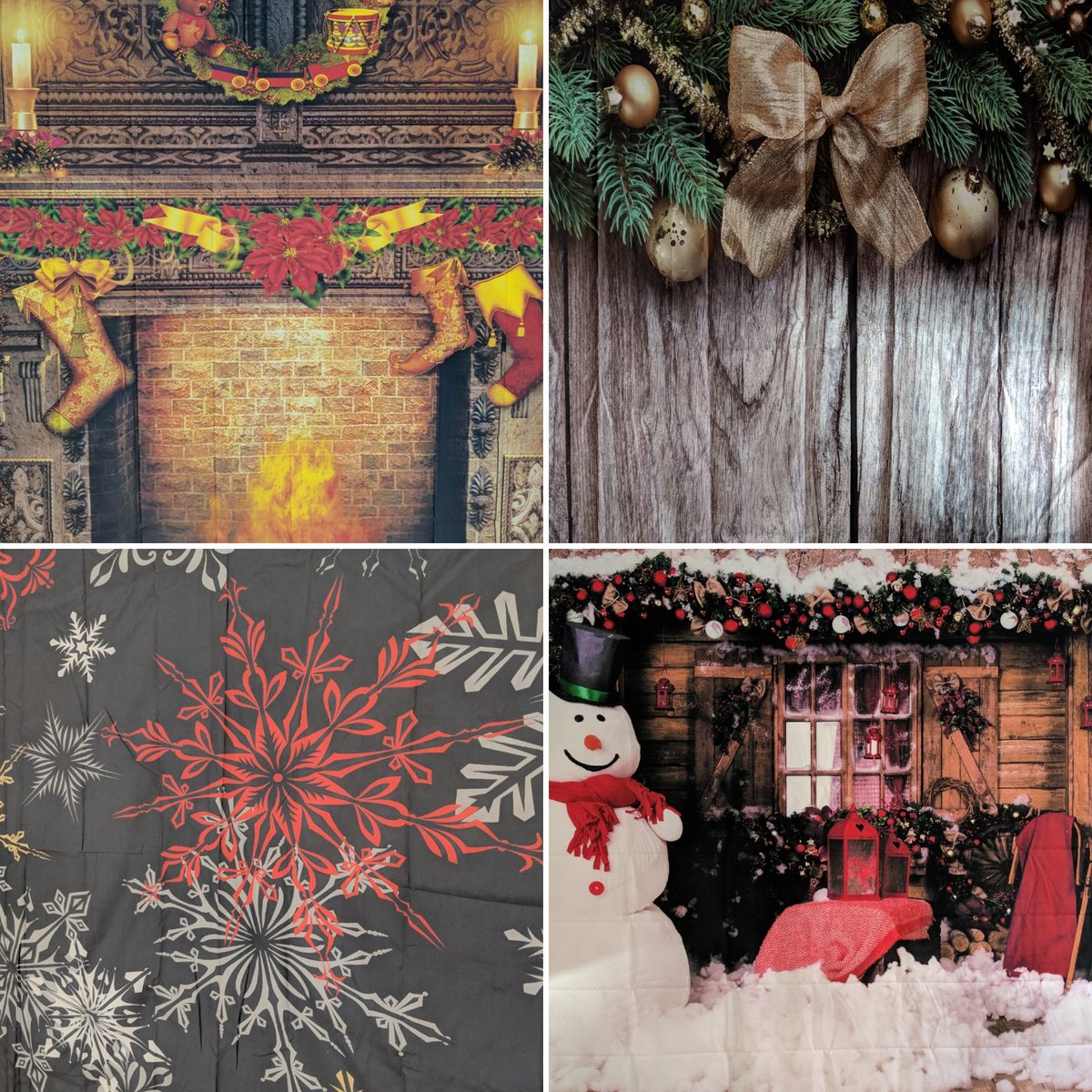 "The backdrops were hung by the windows with care..."
Well, with some care. Don't look too closely but DO cone down today between 12 &amp; 4 for holiday photos to help the Bangor Area Homeless Shelter!