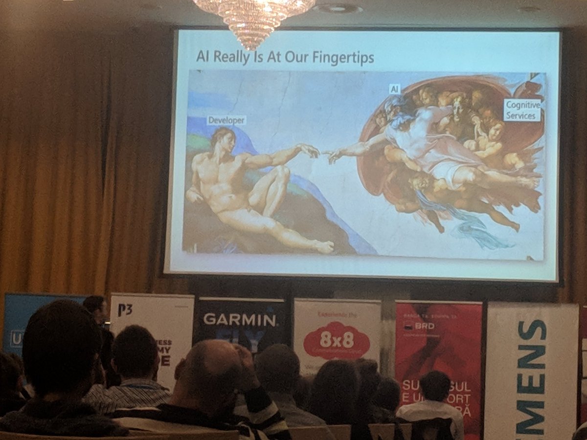 ioana_cis's tweet image. Conclusions from #AI at your fingertips session at #codecampcluj 
🛌 Are we ready to get in bed with AI? Yeah but use protection!
🤖 Be nice to Siri.. one day it might save you or might be less violent when the end is coming
#codecampro
