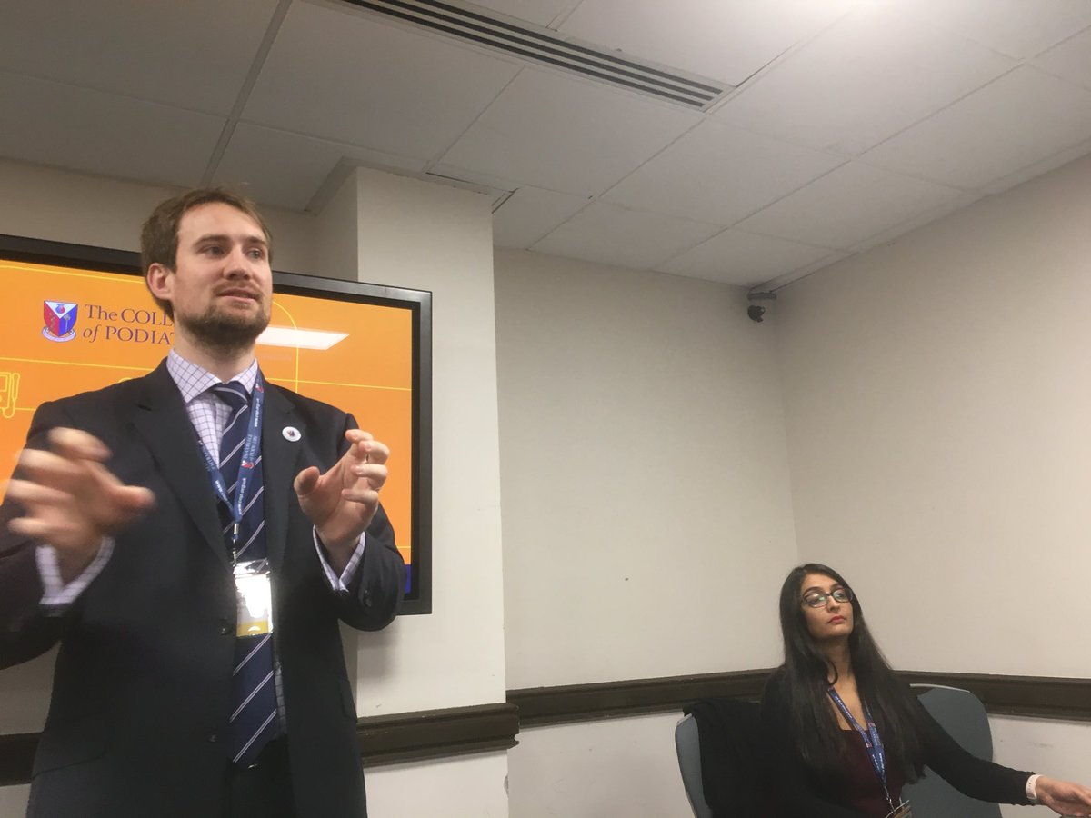 RoyColPod's tweet photo. @CollegePodiatry Head of Education James Coughtrey talks Advanced Clinical Practice and importance of supervisory support and mentorship with a packed room at #Copconference2018 day three. https://t.co/mv8GuOSFYx