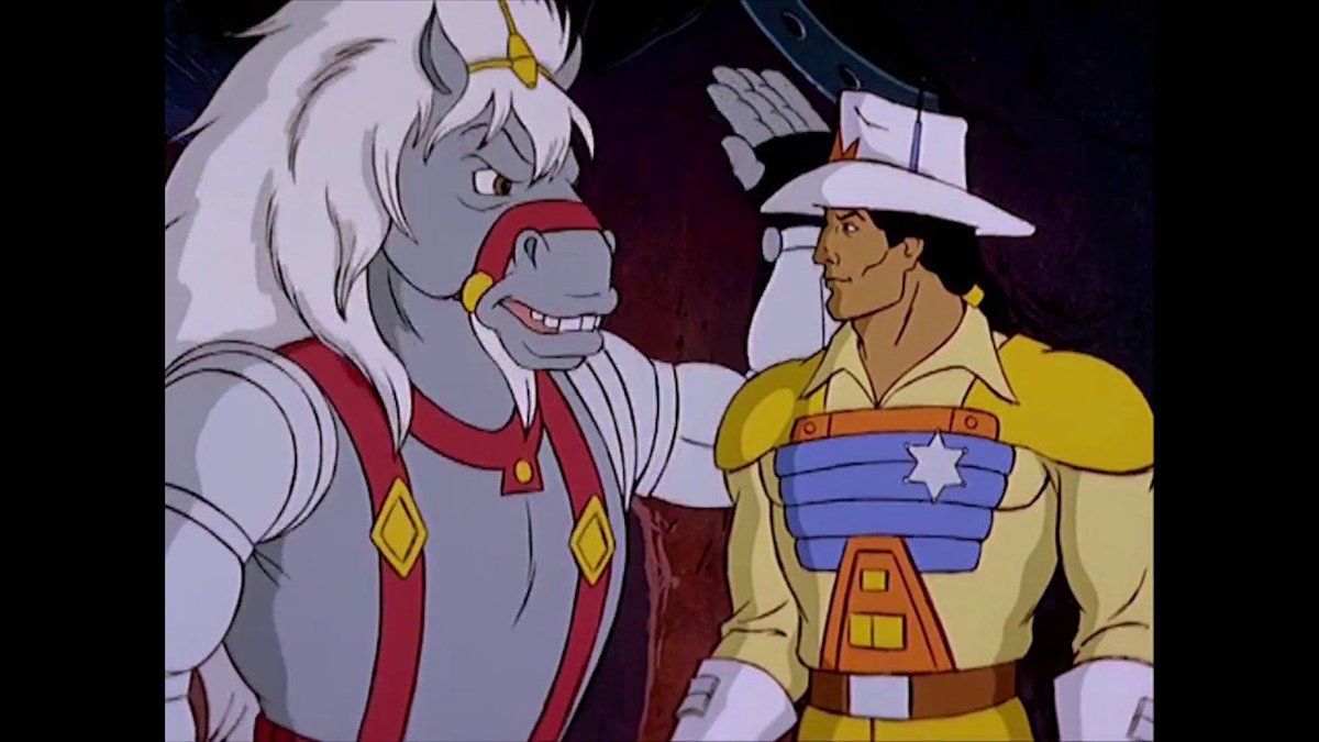 NicteLocutora's tweet photo. #Flashback
Treinta Treinta el corcel de Bravestarr y su inseparable Sara Juana. Se dice que este personaje está inspirado en el rockstar David Lee Rooth
#GeneracionMix https://t.co/uxYJ0UHSs8