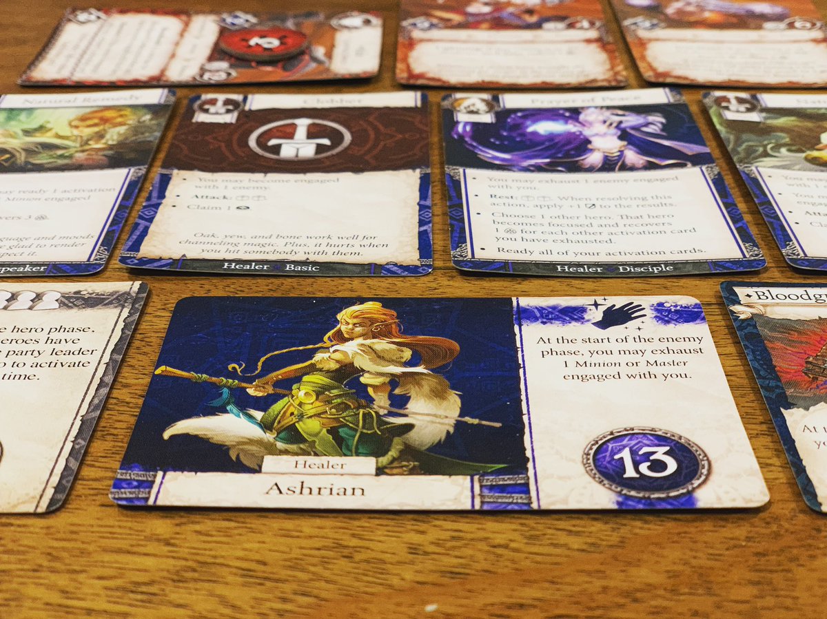 TheMotleyGeek's tweet photo. I enjoyed being able to exhaust enemies with Ashrian. Her abilities were much more interesting than I first thought, making her more than a simple healer.
๐ฒ: #HeroesOfTerrinoth
๐: @FFGames
๐ง : #adventure #cooperative #variableplayerpowers
#geek #tabletop #bgg #boardgames https://t.co/DXtcpOfLkr