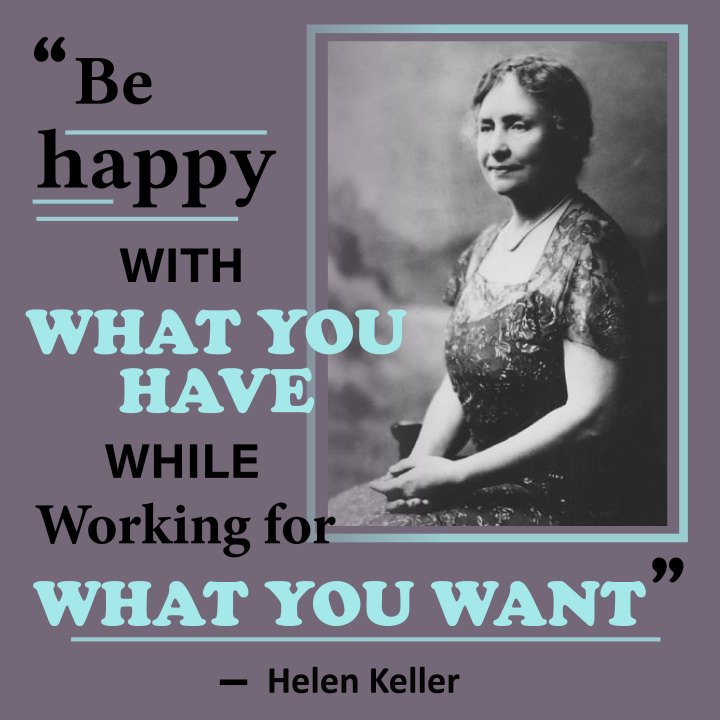 ExpressProsVA's tweet image. "Be happy with what you have while working for what you want." -Hellen Keller #HardWork #Inspire
