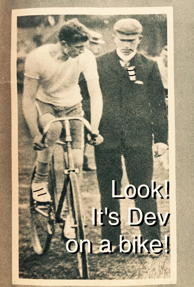 For #SportingArchives -
Eamon de Valera on a bike!

A pic from a 1966 magazine in my 1916 publications archive, which featured an article on Dev's years in education.
(Caption added by me ... . )
#ExploreArchives #EYA2018 #CuardaighDoChartlann