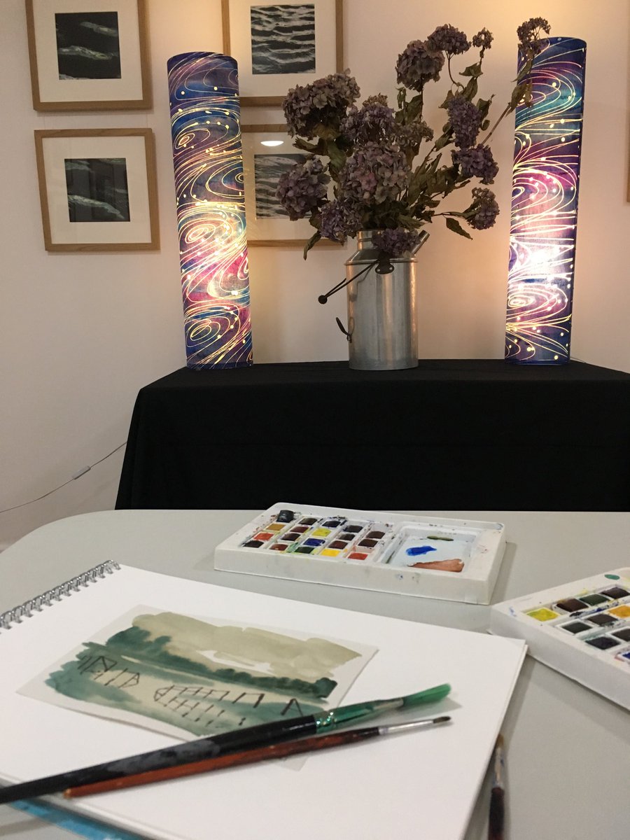 drywaterarts's tweet photo. All set up for @charlesevansart watercolour workshop tomorrow @drywaterarts centre in #amble #makemovemeet #creativity #watercolours #art #artist #northumberland #artsworkshops https://t.co/RUMXCMBcyB