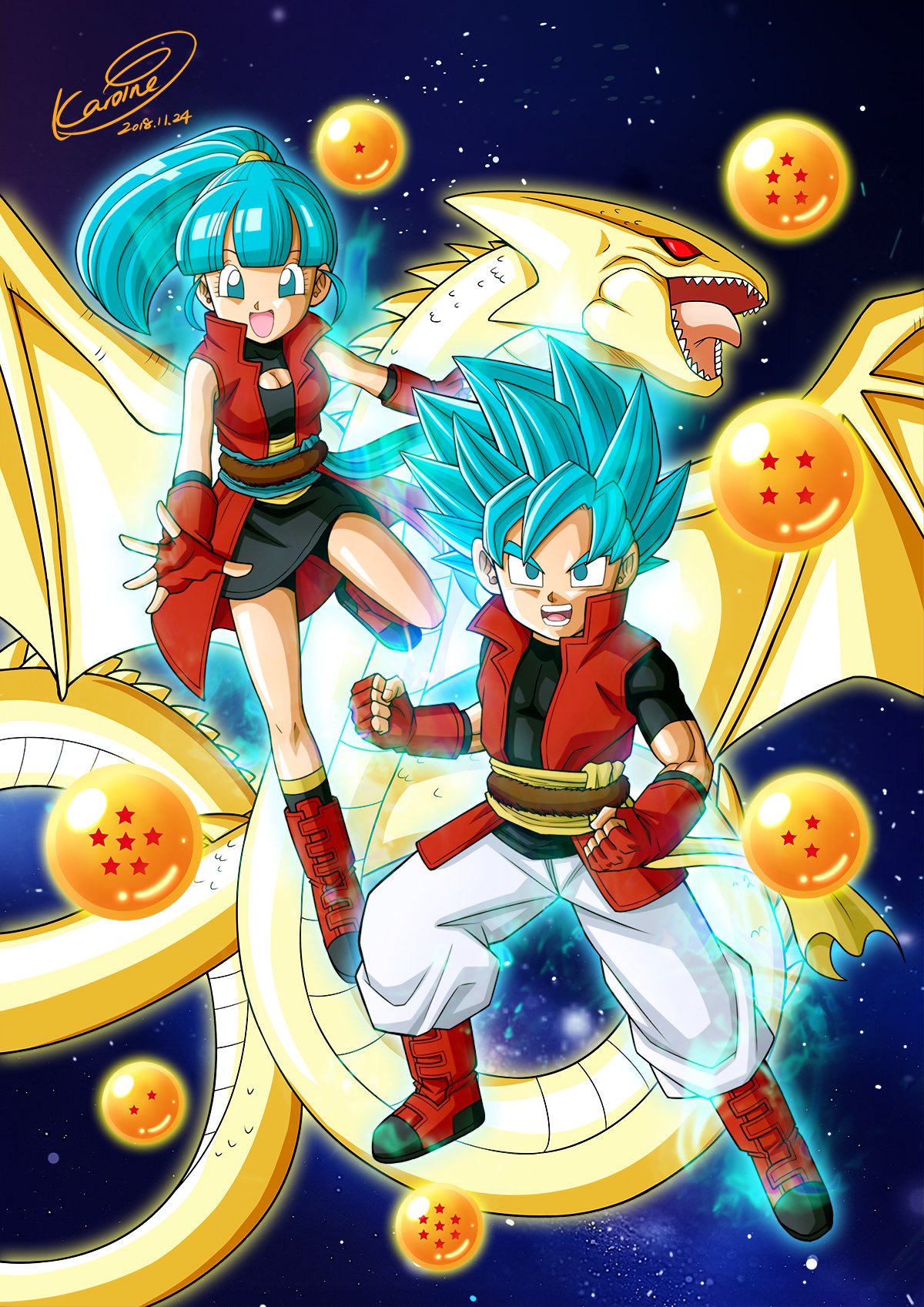 Karoine Sur Twitter ビトノト 新刊表紙用イラストですw 神龍が難しいね T Co 0sccaexsri Twitter