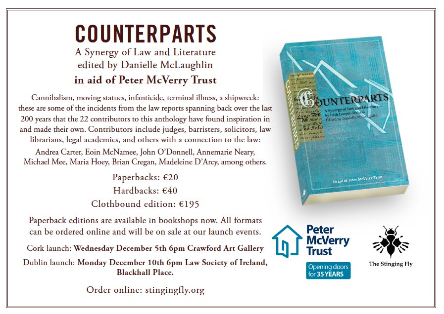 Please help us share this information about our new anthology Counterparts, which we're publishing to raise funds for <a href="/PMVTrust/">Peter McVerry Trust</a> and which is edited by the brilliant @DanniLmc - do also consider buying it/gifting it this Christmas. Thank you.
stingingfly.org/product/counte…