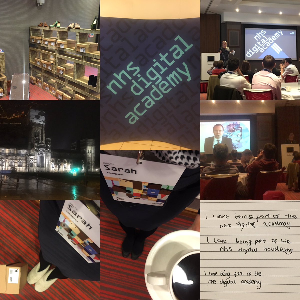 sar_cam's tweet photo. What a week! 3 days of inspiring loveliness and positivity with #Cohort1 #NHSDigAcademy...in tradition hereโs my picture highlight of each day #digitaldisruption #robotbunnies #digitaloctopus #reflection cont... https://t.co/zpCjvDzcA2
