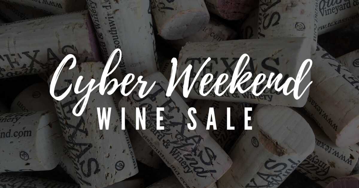 TexasSouthWind's tweet photo. Starting now, all wines are 20%* off in the tasting room and at https://t.co/ajGLEeOhBa. Enjoy by 11:59pm, 11/26. 🍷 https://t.co/AoijE6oP8s
