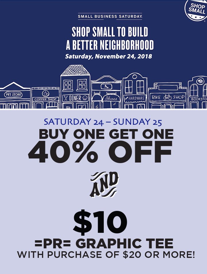 The deals are only getting better. BOGO 40% off AND a $10 shirt (with purchase of $20 or more).