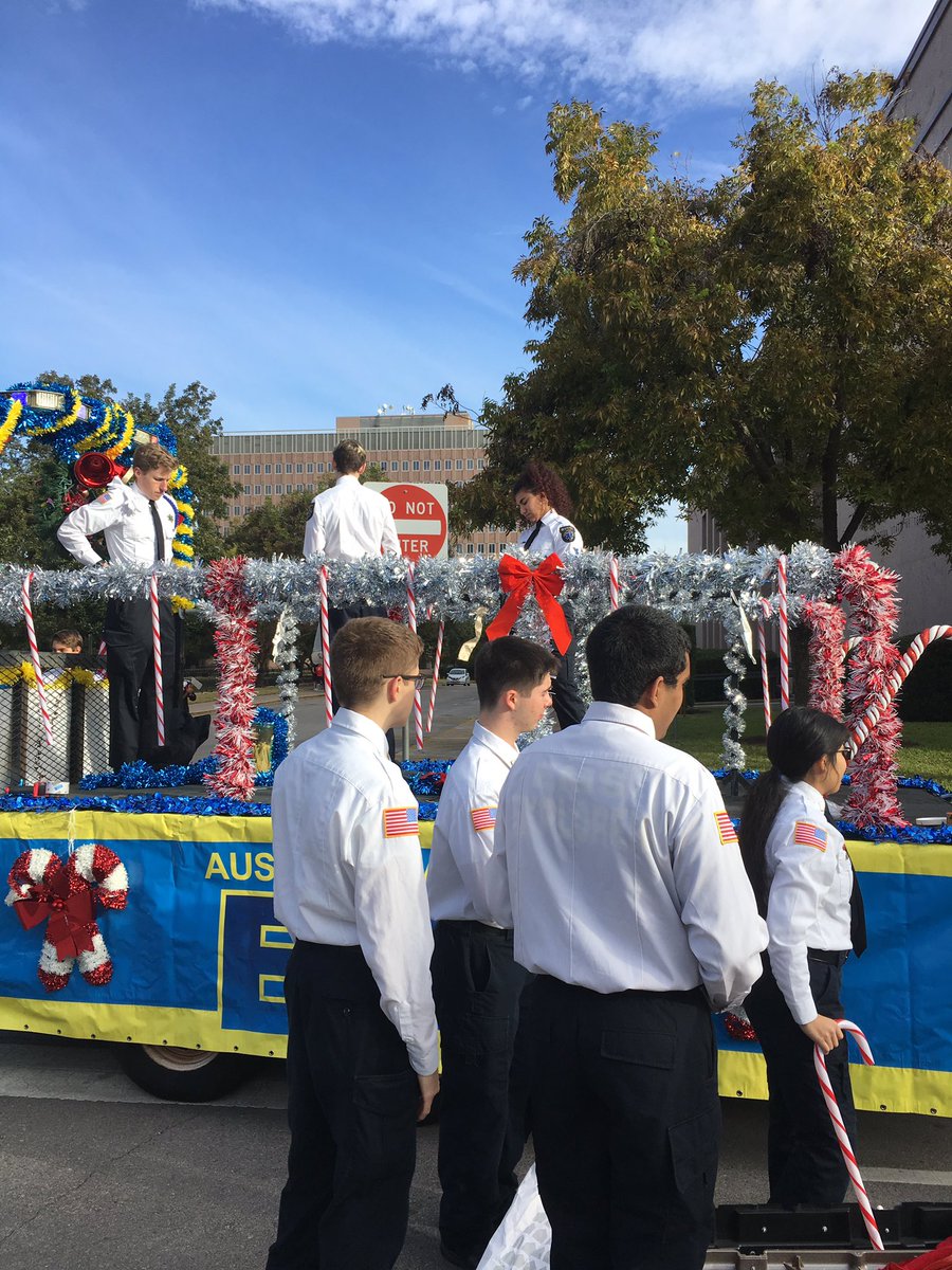 AtcemsErnesto's tweet photo. @ATCEMS Explorer Post members @EMSPost247 prepping for Chuy’s Parade. Bring gifts for children and join us! #ChuysParade https://t.co/YVtLuhcPxm