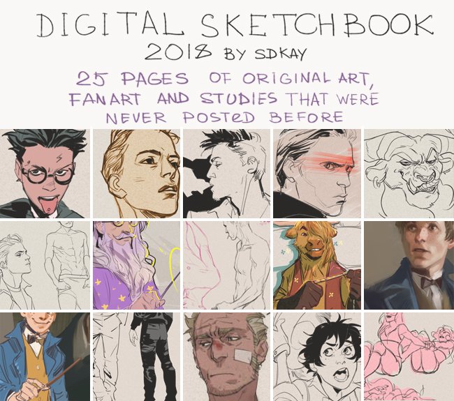 YAY! NEW sketchbook is come out!  All digital with new art. 25 pages of sketches, study, original and fan-art, made in 2018 year. Big thank you for all your support!
https://t.co/OAqK2kS12R 