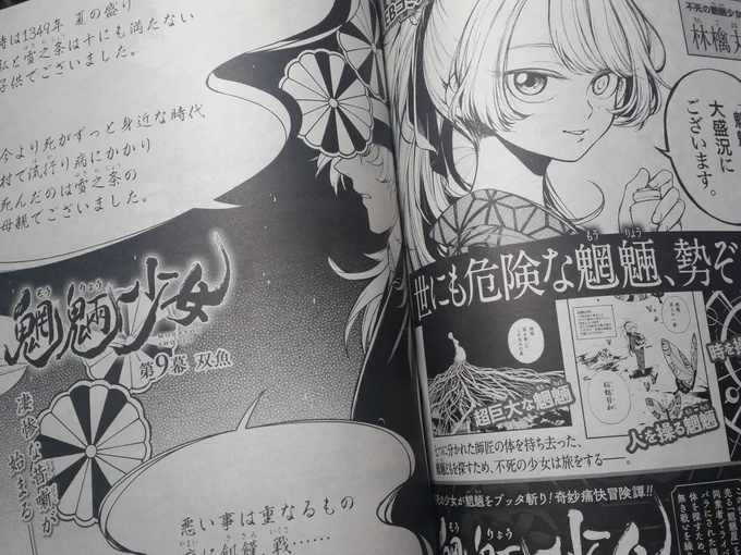 コミックゼノン1月号に魍魎少女9話掲載されています。師匠たちの過去回です。よろしくお願いします。 