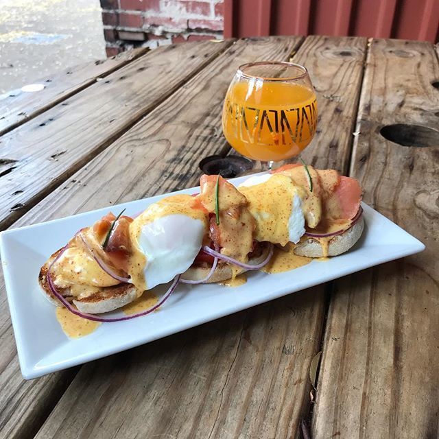 NonicBar's tweet photo. Smoked Salmon Eggs Benedict. Need we say more? Available this morning starting at 11! When you leave, how about stopping by @themaltidudes to stock up for the Iron Bowl? They’ve got some killer deals for Small Business Saturday! Or just stay here, we’ll … https://t.co/W1uVL21SpA https://t.co/YcykgyhrnZ