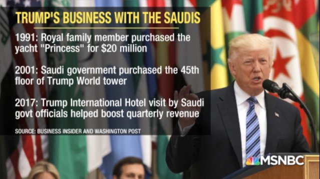 msnowevents's tweet image. #Trump's Business with the #Saudis #AMJoy