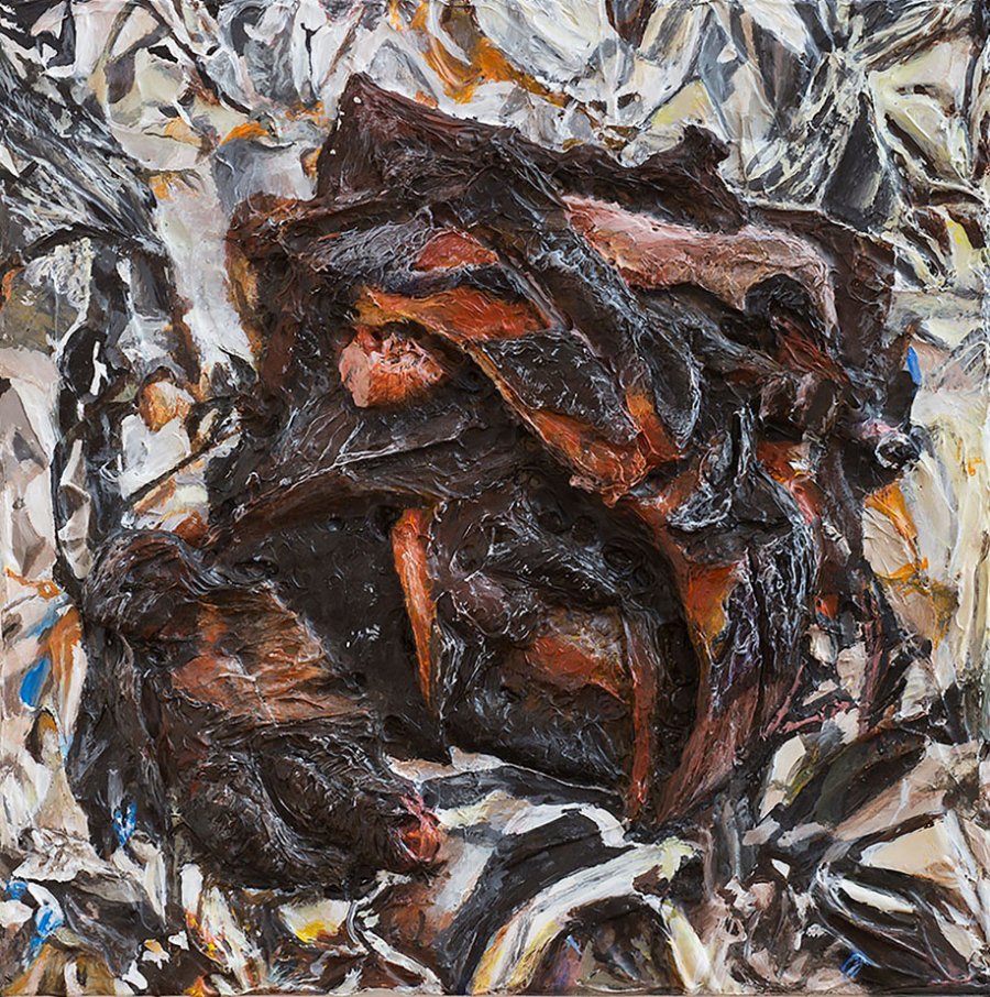 oxfordamerican's tweet photo. “Here, I bear witness to a mom-and-pop, run by a mom named Rasita, who mothers a daughter named Vanessa and a hive of regulars.”—Read more from John T. Edge’s “Folk Witness.” Art by Gina Beavers. #Issue102 #Fall #BBQ https://t.co/Qi5vs5ORwZ https://t.co/68INbkX3gk