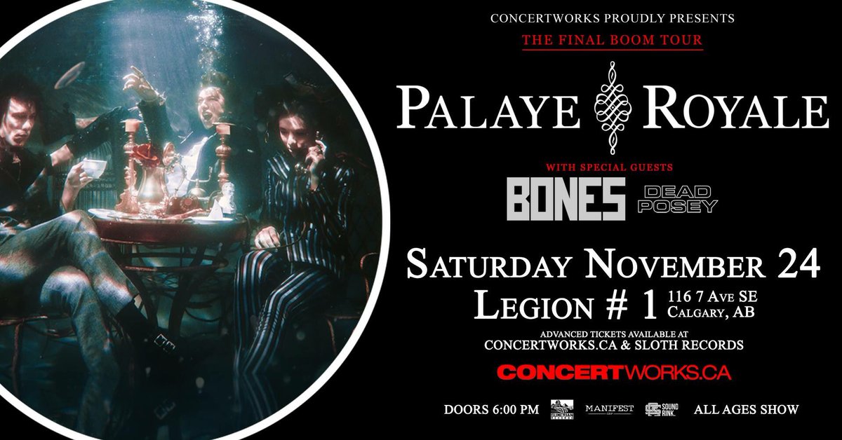 TONIGHT! More live music coming at ya! 

@PalayeRoyale takes the stage in #Calgary at Legion #1 

This is one show you won’t want to miss! 

#livemusic #cdnband #cdnmusic #rock #alt