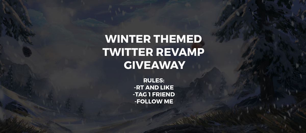 Winter themed revamp giveaway!
Rules:
-Follow me
-Rt and like
-Tag one friend!
Good luck:)