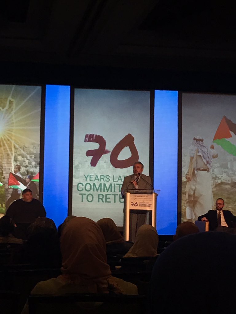 “The biggest achievement of the Arab spring revolutions is the exposes of the Arabs Governments that they are a continuation of the occupation by France and England” #AMP2018 #SafaaZarzour @PalestineConv