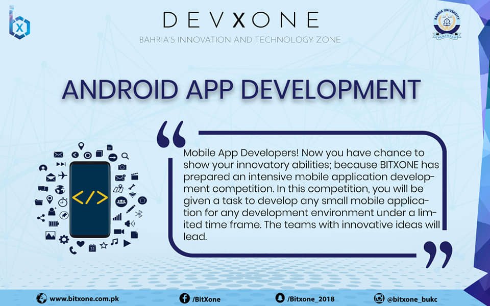 bit_xone's tweet photo. -Android App developer: Design the most attractive android app in the given time period.
#BitXone 
#DevXone
#EveryBitCompete https://t.co/ax1jsUWZNo
