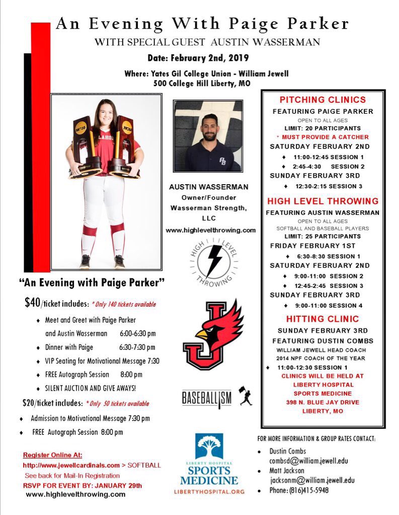 mattjackson25's tweet photo. Great opportunity to learn from some of the best in the softball world! Don’t miss out! https://t.co/WyZHQyUqa0 …   https://t.co/6lv9oFSjjV … @mattjackson25 @Jewellsoftball @Wass_Strength @paigeparker008 https://t.co/12EozOmwS0