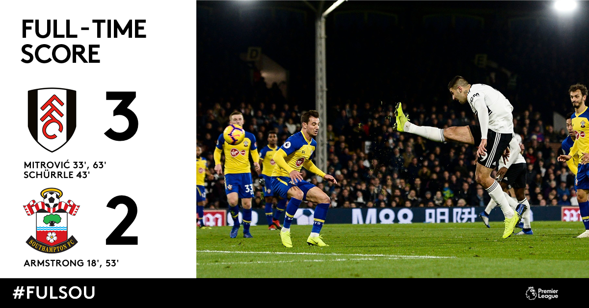 FulhamFC's tweet photo. Massive performance. Massive win. 

Welcome to the Claudio Ranieri era! #FULSOU #COYW https://t.co/9QTpJ64uJf