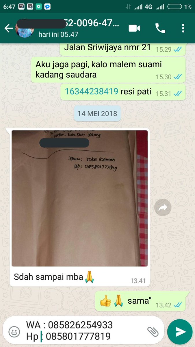 resitokoidaman's tweet photo. Testimoni barang sampai ke pembeli, bukti resi pengiriman TOKO IDAMAN via JNE.
@resitokoidaman 
Dijamin aman &amp; amanah gan https://t.co/OYBMDwy0c3