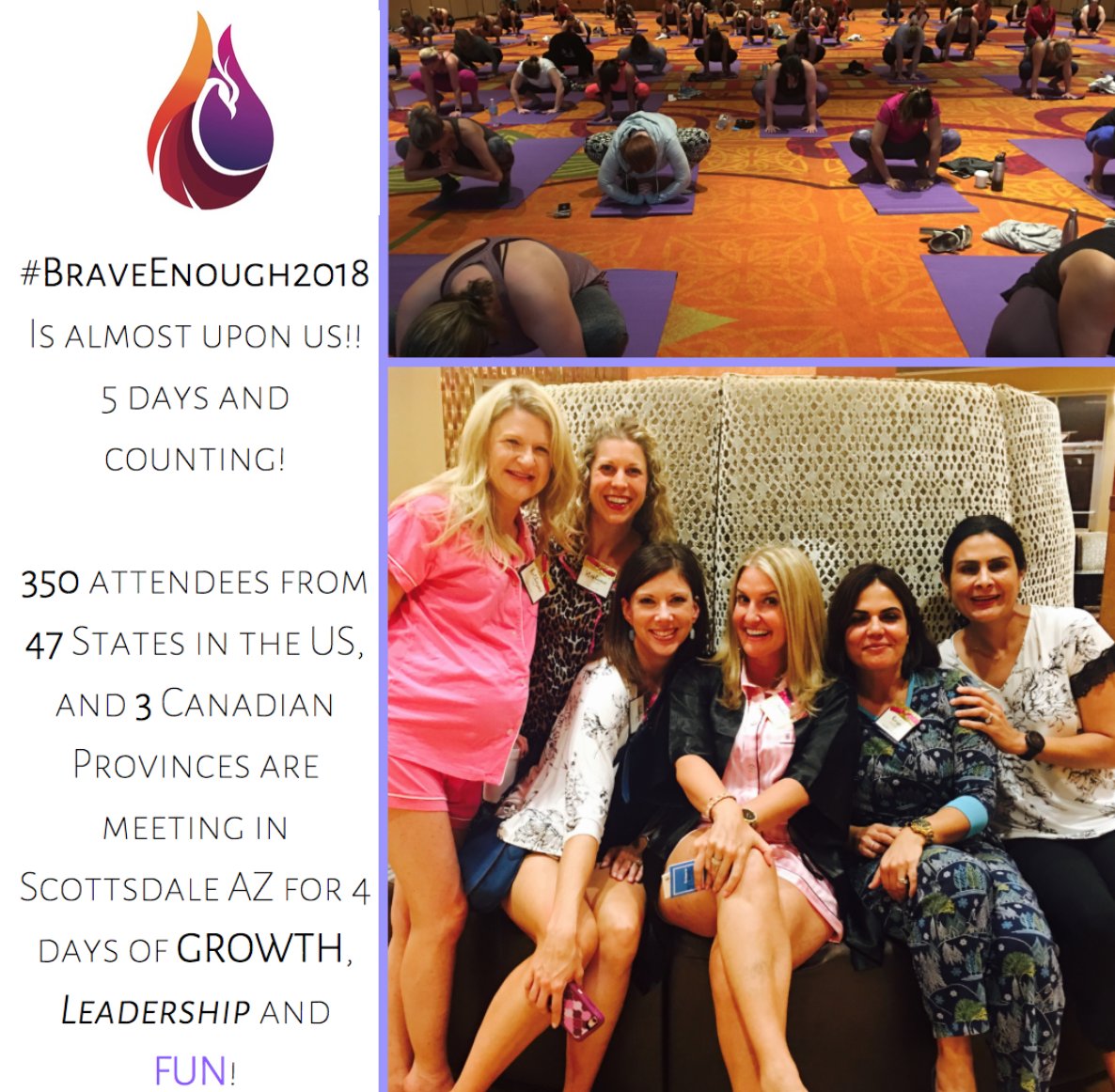 #BraveEnough2018 is only 5 days away!! Who else is as excited as I am about this year's conference? 
#shespeaks #womensupportingwomen #wellbeing #resilience #worklifebalance #burnout #personaldevelopment #womeninmed #womeninleadership #womensupportingwomen #diversity #empowerment