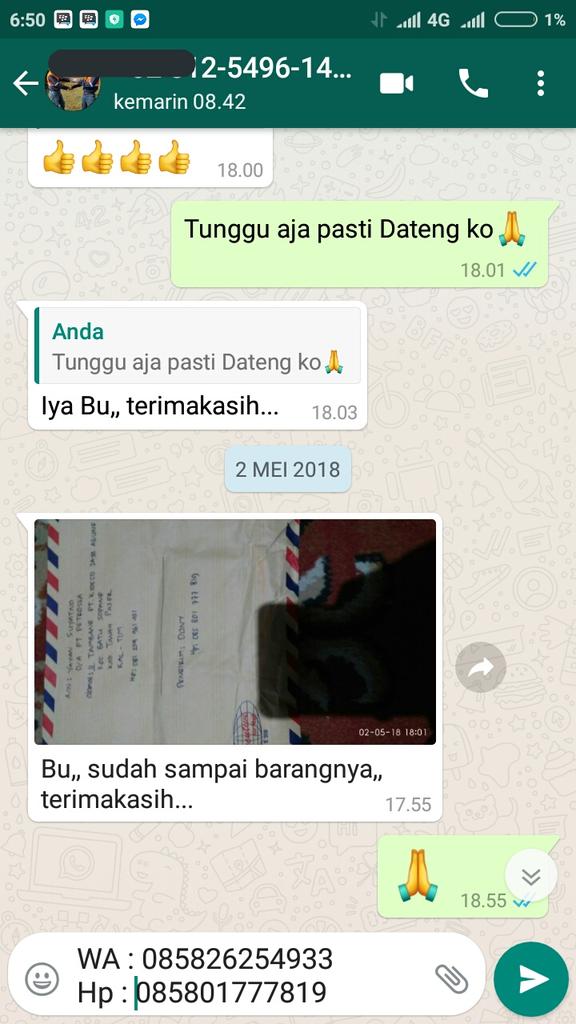 resitokoidaman's tweet photo. Testimoni barang sampai ke pembeli @resitokoidaman pengirim TOKO IDAMAN.
Minat serius
WA : 085826254933 HP : 087877884338 https://t.co/9LMjuoPWiM https://t.co/CTdJGRNzLL