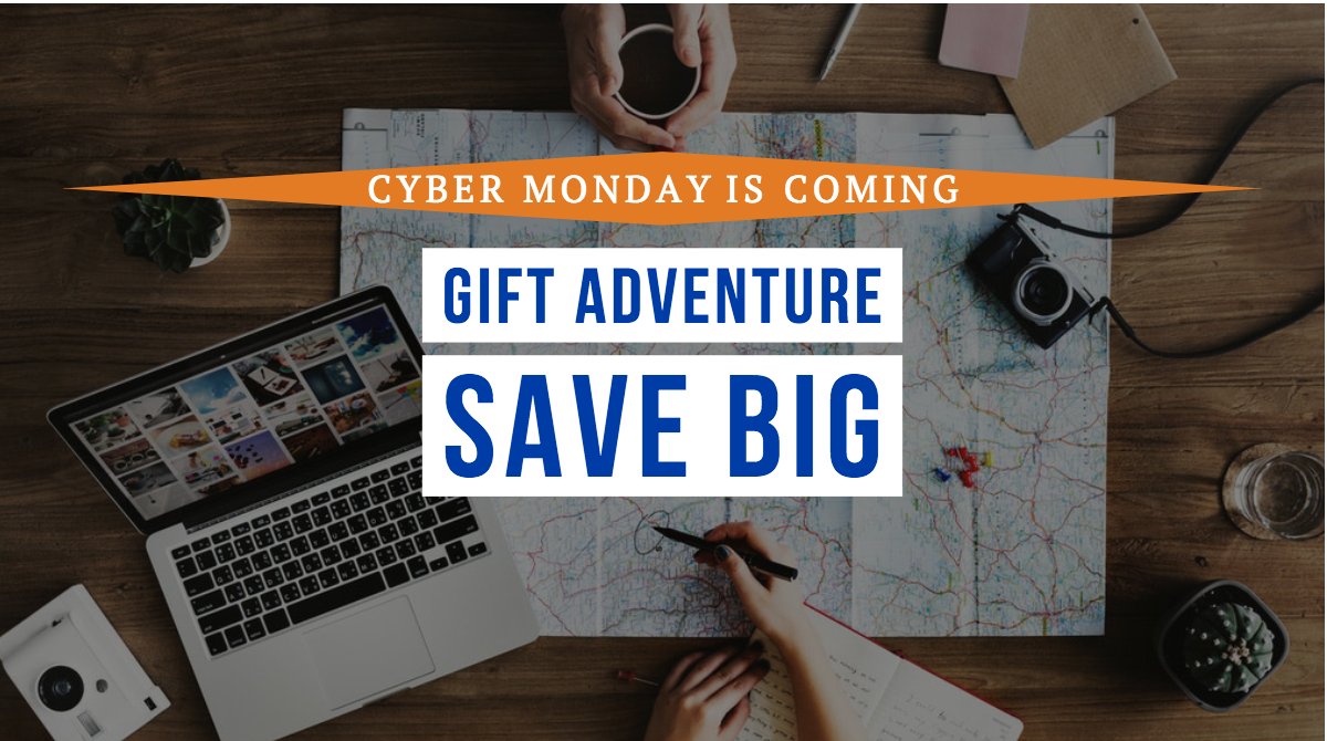 #CyberMonday deals are coming! Collect experiences, not things, on the trip of a lifetime by saving big on getting #outside! Save at least $300 on almost every course, &amp; up to $1,000 on a select few! Cruise our courses &amp; get ready! ow.ly/NNnV30mHMhj #GetOutside #NWOBS