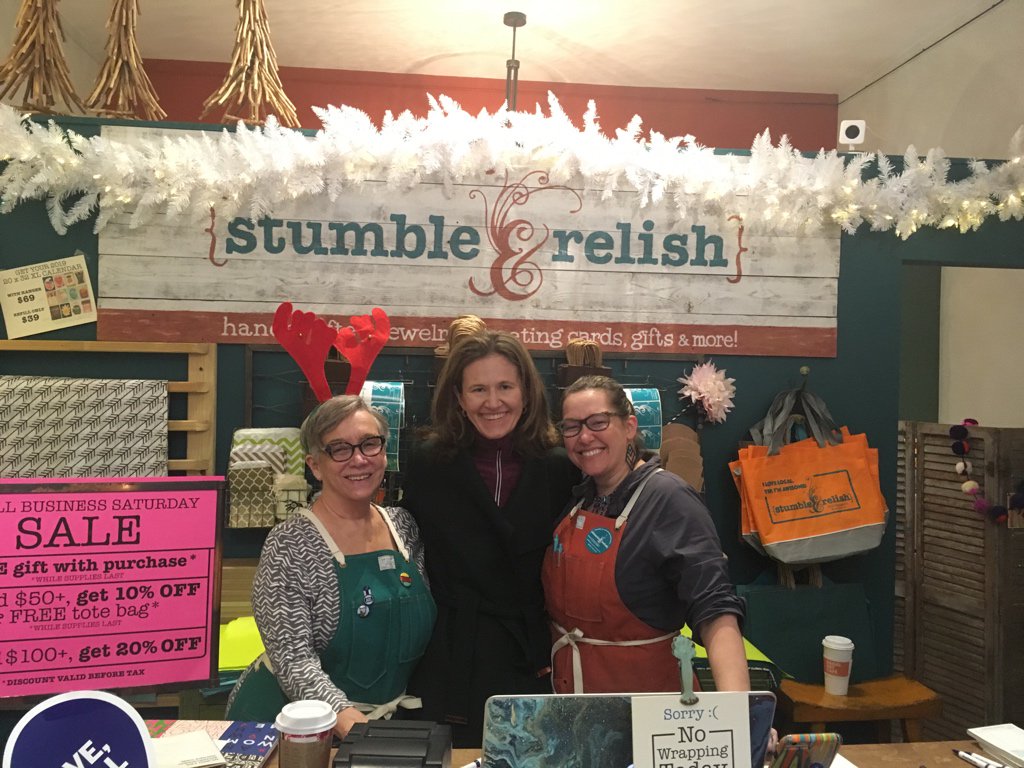 PatriceFrey's tweet photo. Shopping #SmallBusinessSaturday @main_dempster @stumblandrelish Murphy’s Fit @NatlMainStreet #ShopSmall https://t.co/AKnRW0g4KR