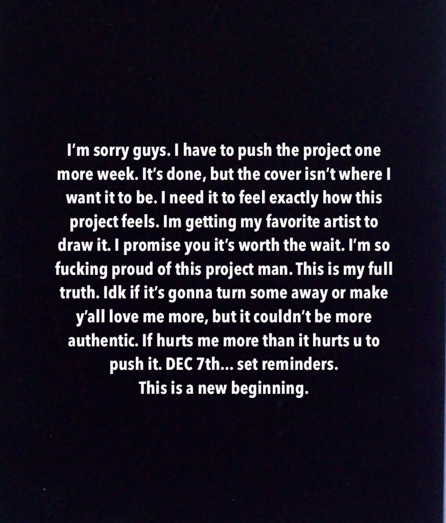 tokenhiphop's tweet image. December 7th. I’m sorry. Retweet if you’re listening.