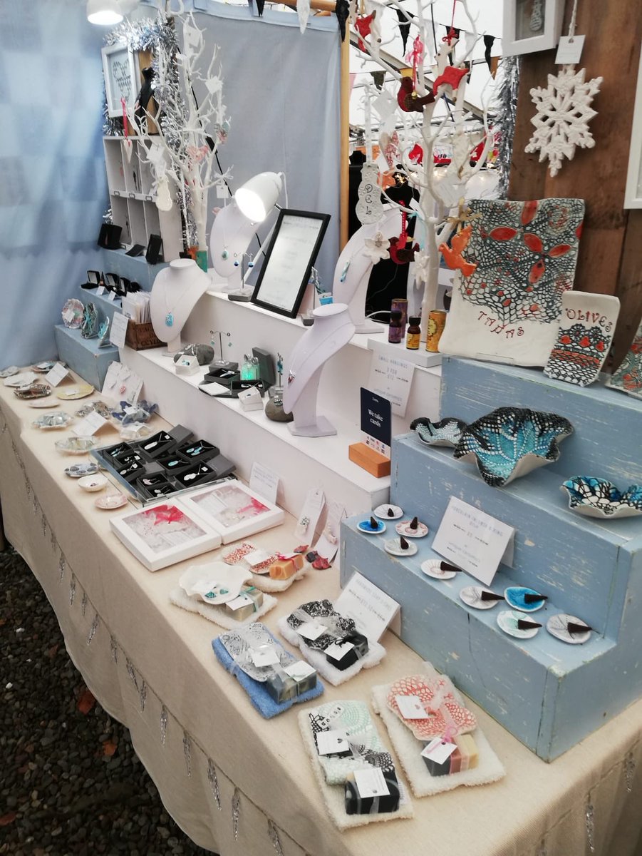 We are at The beautiful Tresgawen hall for their winter fair tomorrow . We are also in Beaumaris for the Victoria fair . Why not pop to either venue to see our unique ceramic gifts and beautiful porcelain jewellery.