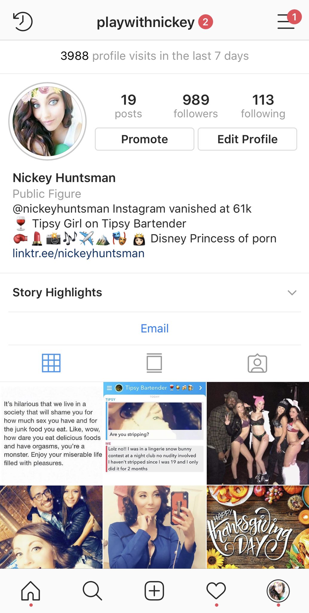 Nickey huntsman instagram