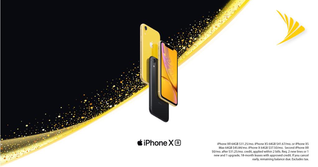 This lease one #iPhoneXR, get one ON US @Sprint offer is so good! The only question left is - what color will you get? sprint.co/2S1fTpl