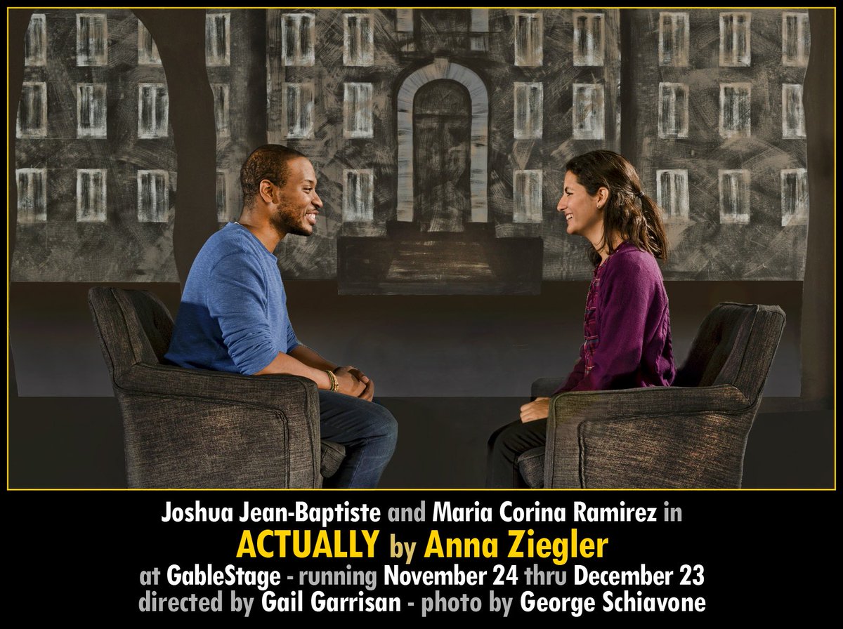 GroveStage's tweet photo. New York Magazine (@nymag) calls it “undeniably funny, poignant and profound!” @GableStage/@GroveStage introduces its 21st season with the southeastern premiere of ACTUALLY, coming to #GableStage Nov 24-Dec 23. Tickets: https://t.co/HOYWol8EcX or 305.445.1119 #GroveStage https://t.co/PJENrml4En
