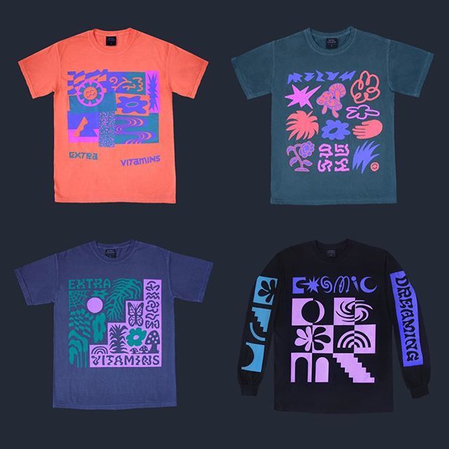 Dalset Bijdragen halen Extra Vitamins on Twitter: "Our new graphic tees are now available in the  webshop! Inspired by psychedelic plants, the cosmic perspective, and 70s  Japanese graphic design. 🍄 + select styles are MARKED