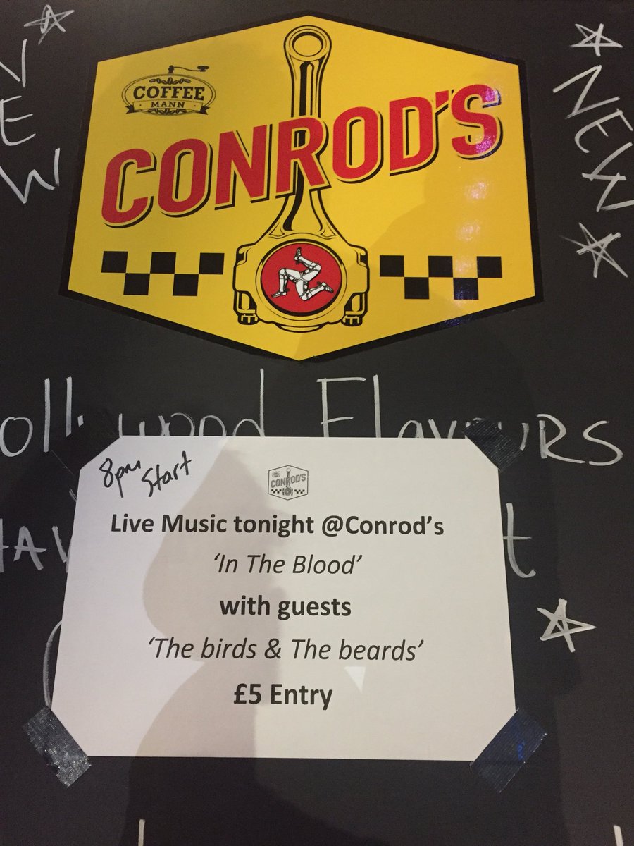 ๐ฎ๐ฒ๐ฎ๐ฒConrodโs๐ฎ๐ฒ๐ฎ๐ฒ (@conrods74) on Twitter photo Live music tonight <a href="/Conrods74/">๐ฎ๐ฒ๐ฎ๐ฒConrodโs๐ฎ๐ฒ๐ฎ๐ฒ</a>
ยฃ5 Entry
8pm start - Come check out In The Blood with guests The birds & beards Live music tonight <a href="/Conrods74/">๐ฎ๐ฒ๐ฎ๐ฒConrodโs๐ฎ๐ฒ๐ฎ๐ฒ</a>
ยฃ5 Entry
8pm start - Come check out In The Blood with guests The birds & beards