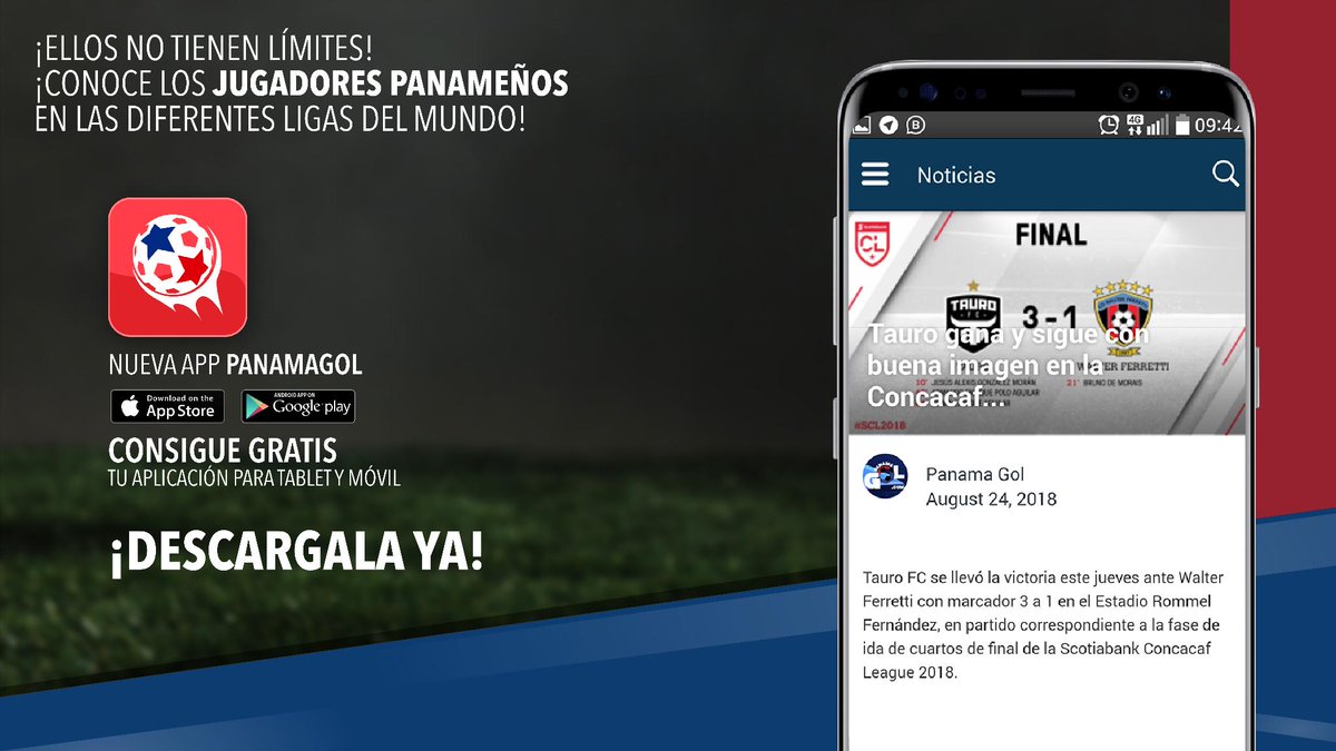 Sé parte del nuevo App PanamaGol y entérate de las resultados de la Liga Panameña de Fútbol y más. ¡Descárgala YA! #PanamaGol #YoSoyLPF #LPFxRPC