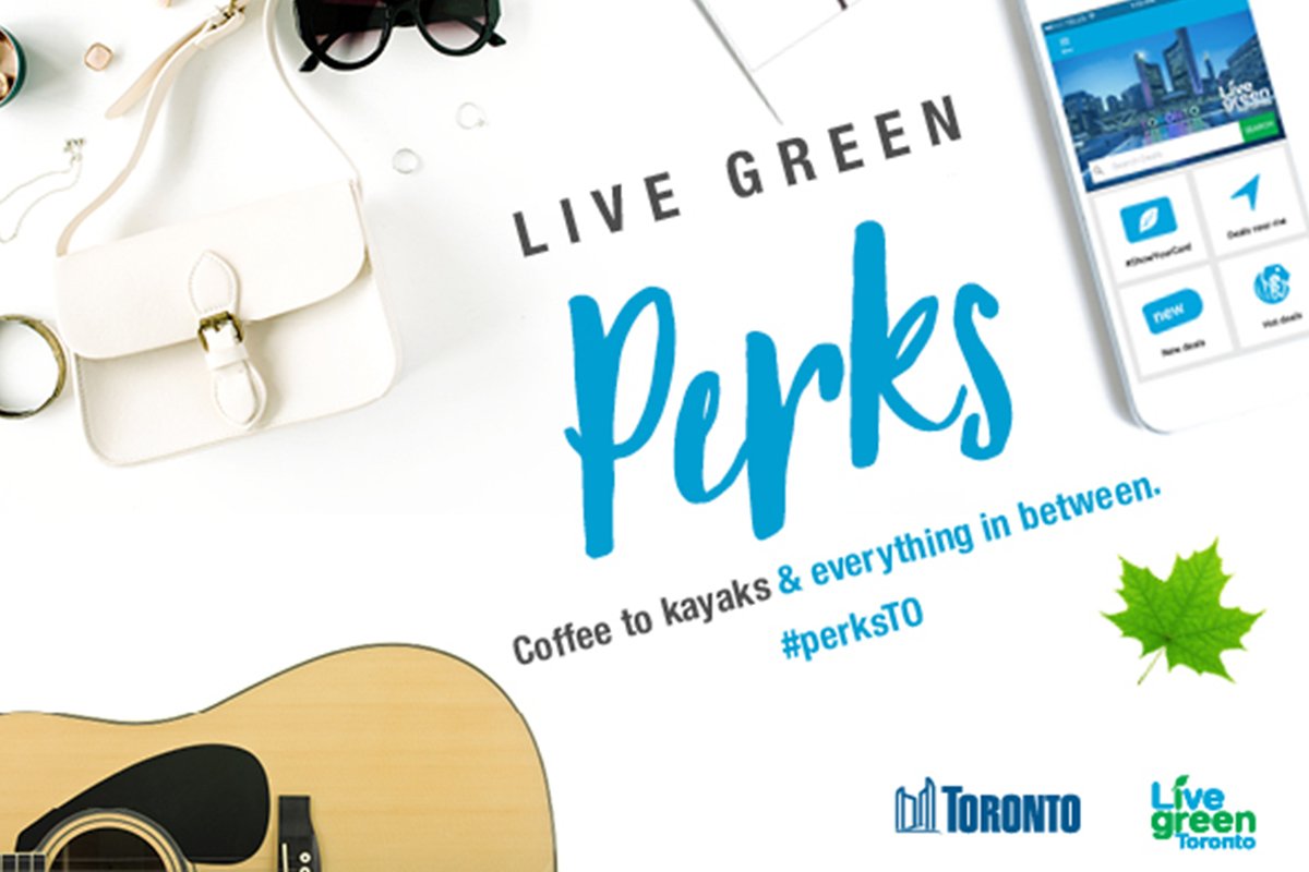 nowtoronto's tweet photo. Live, work or play in Toronto? The @LiveGreenPerks app is helping Torontonians save big for the holidays! Find out more and sign up for free here: https://t.co/6acspEzA0P #PerksTO #LiveGreenTO #Toronto #spon @LiveGreenTO https://t.co/eUsOB7U4Dv