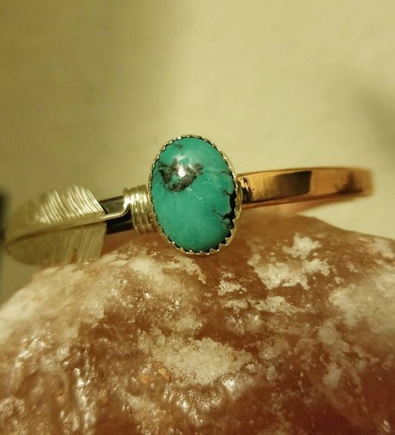 Native_Vision_'s tweet image. Turquoise Stone copper bracelet. Handmade in New Mexico by a Native American artist. Discounted prices at my online store &amp;lt;3 #Blackfriday all weekend long!! etsy.com/shop/NativeVis…