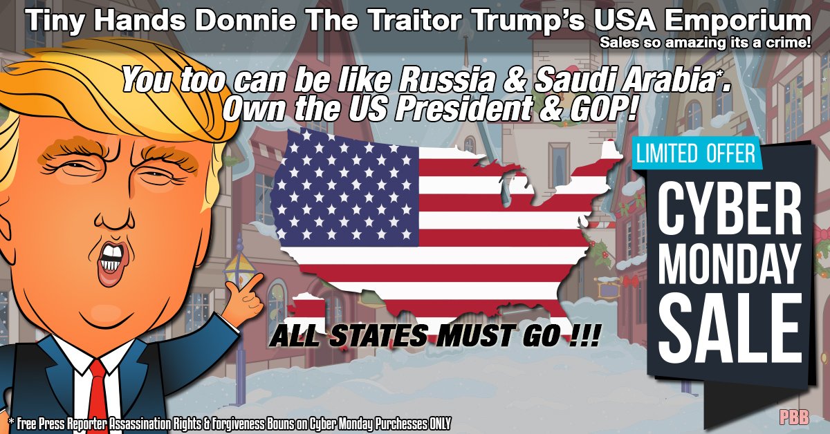 pinkbunnybottom's tweet photo. Cyber Monday Sale!
Get these deals NOW before @realDonaldTrump is Impeached!!!
#CyberMonday #CyberMonday2018 #Resistance #MAGA  #ImpeachTrump 
#Impeach45 @GOP 
@michelleisawolf @Rosie @CillizzaCNN @kathygriffin https://t.co/VwqSnQVJWU